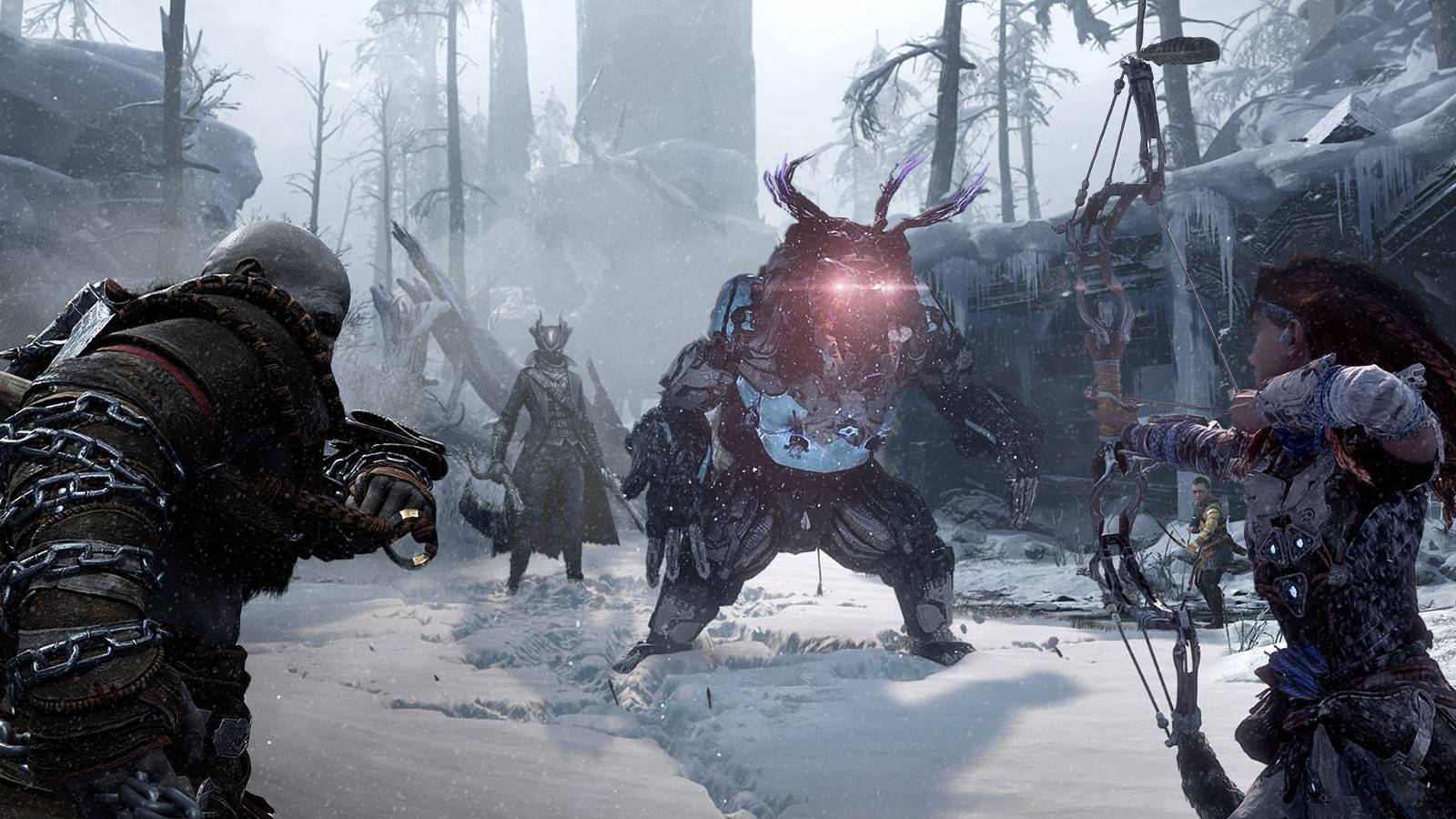 god-of-war-ragnarok-kratos-alloy-horizon-zero-dawn-hunter-bloodborne-ps-exclusives