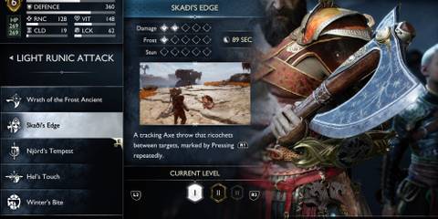 god of war ragnarok light runic attack skadi's edge