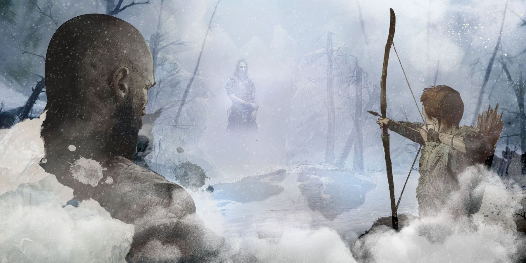 kratos and atreus figure in the fog