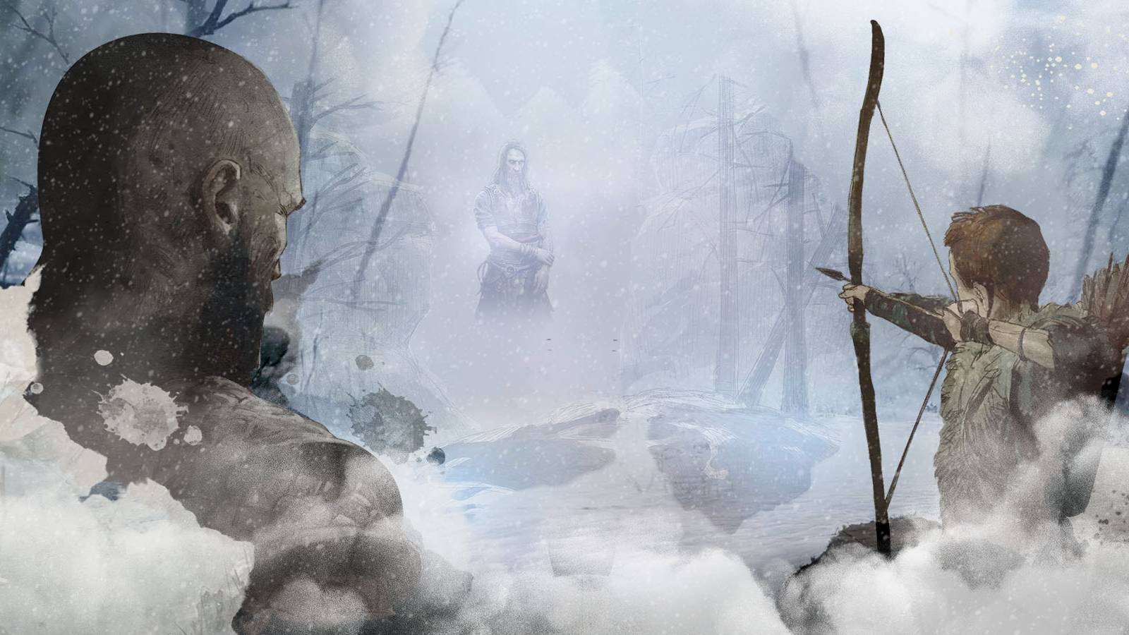 kratos and atreus figure in the fog
