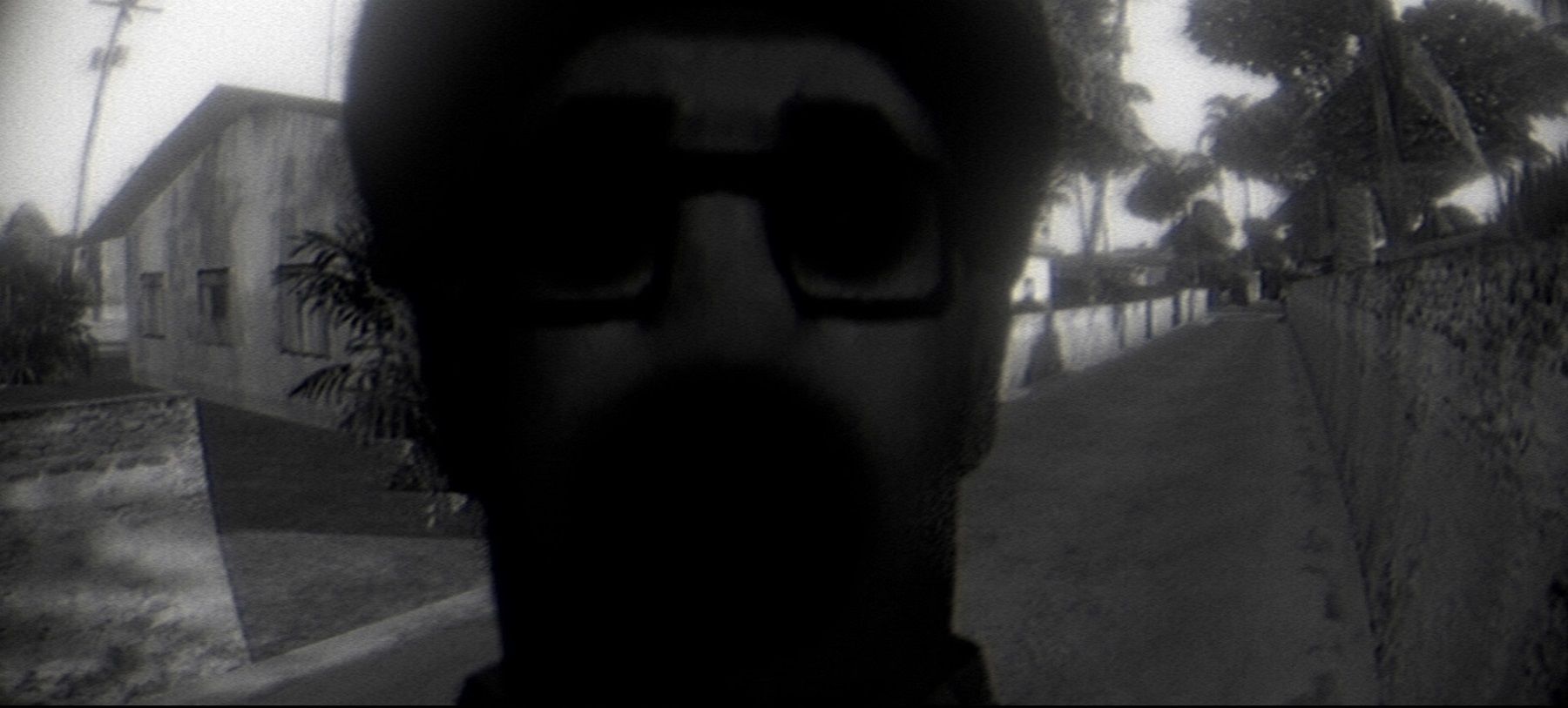 Image from San Andreas fan game showing a creepy black and white close-up of Big Smoke.