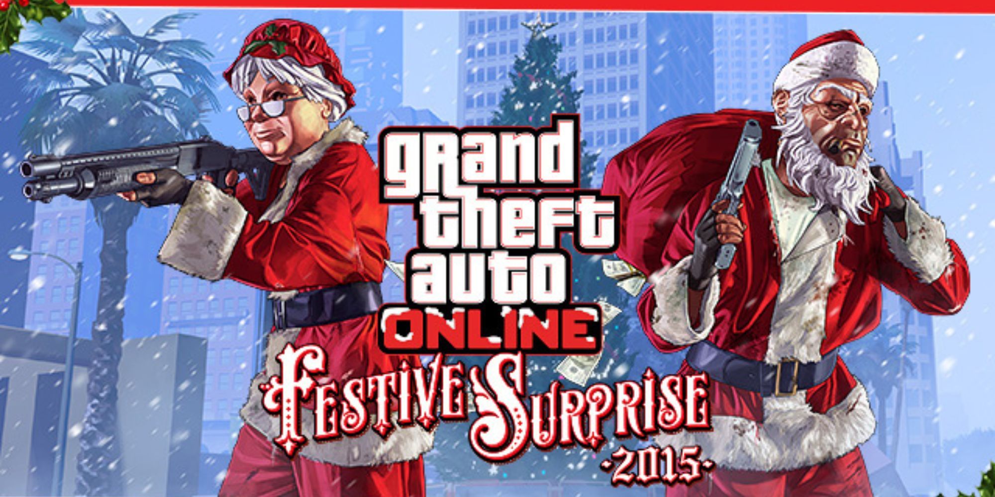 GTA 5 - Festive Surprise Christmas Event - Santa-dressed Characters