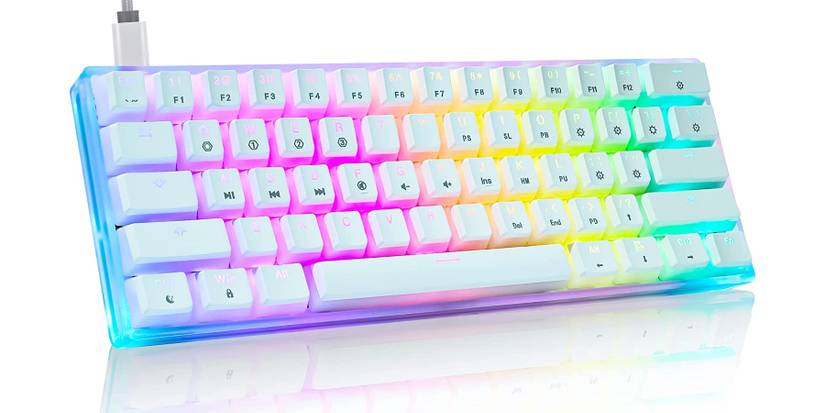Guffercty kred Gk61 60% Mechanical Keyboard with Gateron Linear Red Switch SK61