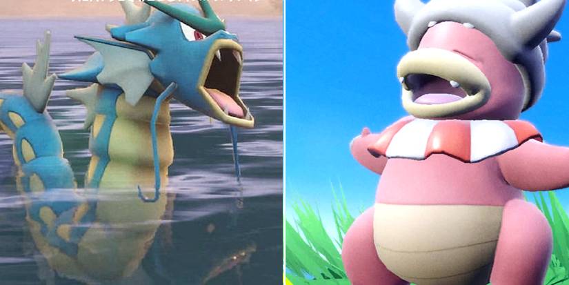 Gyarados and Slowking found in all lakes and oceans in Scarlett & Violet.