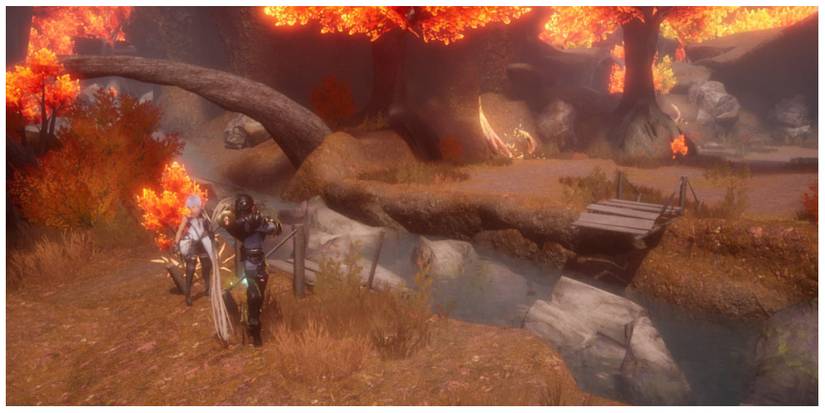 a broken bridge in Harvestella