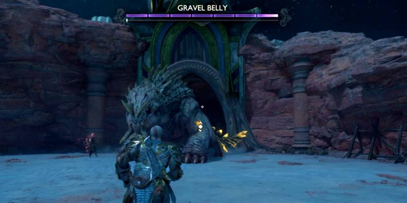 how to defeat the gravel belly in god of war raganarok