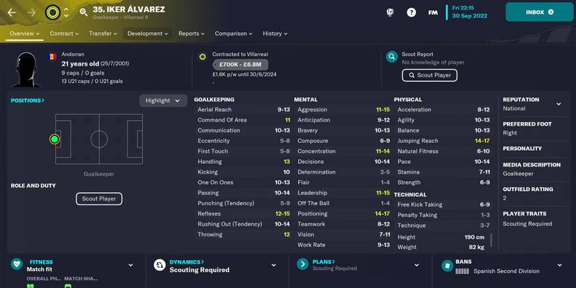 Iker Alvarez In Football Manager 23