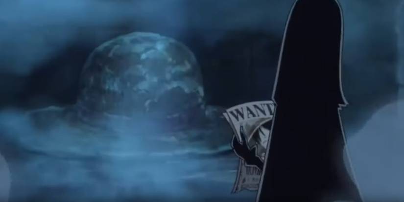 Imu Sama looking at Luffy poster