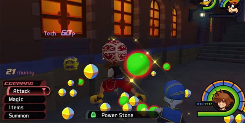 Sora uncovers HP orbs and Munny in Kingdom Hearts