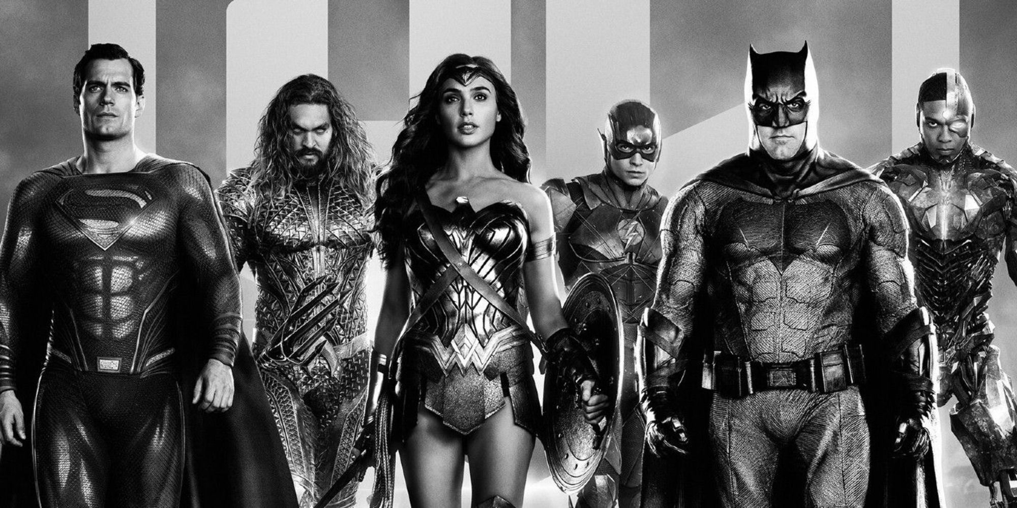 Justice League Snyder Cut Poster Black and White