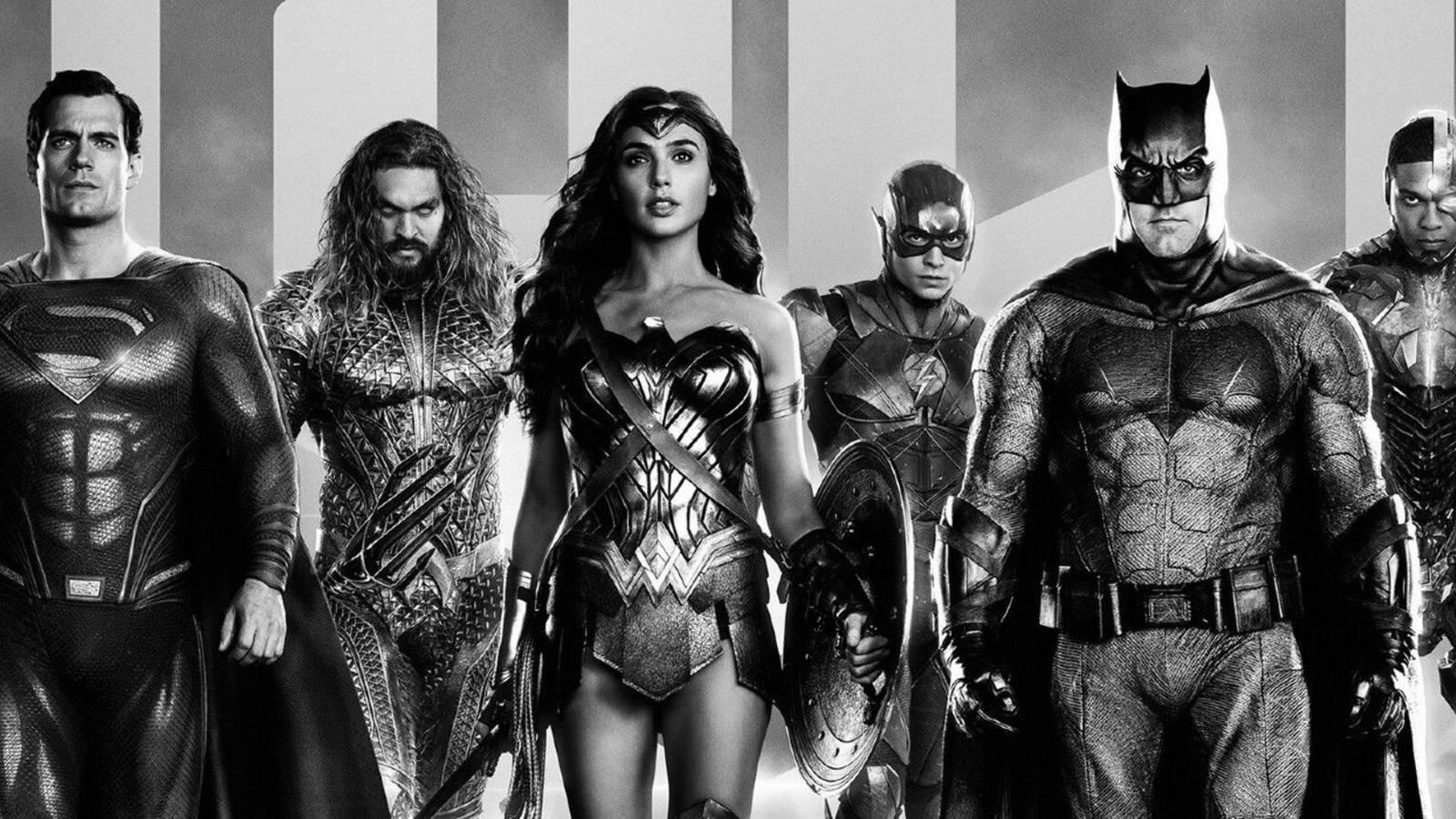 Justice League Snyder Cut Poster Black and White