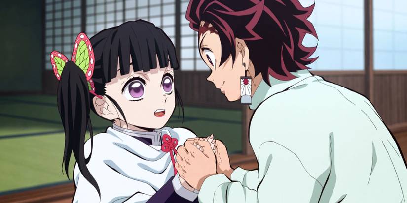 Kanao and Tanjiro in Demon Slayer