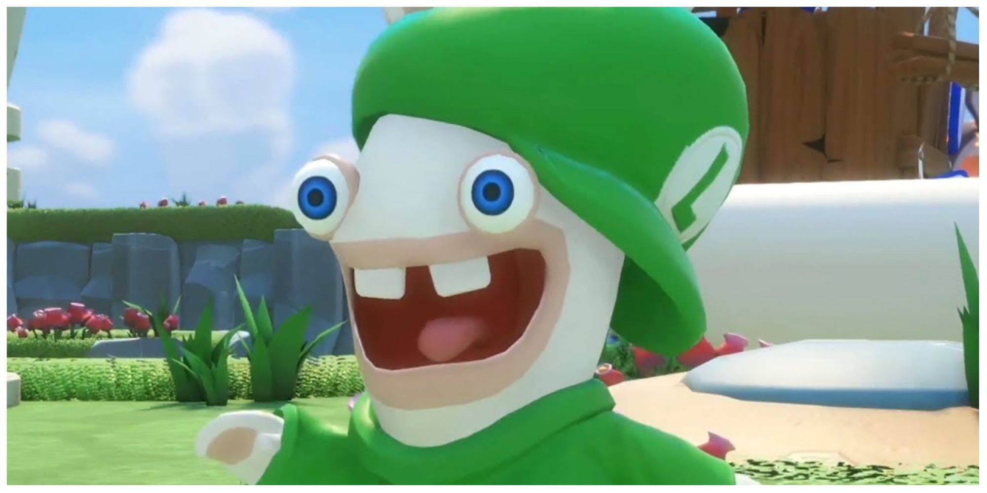 Rabbid Luigi in Mario + Rabbids: Kingdom Battle