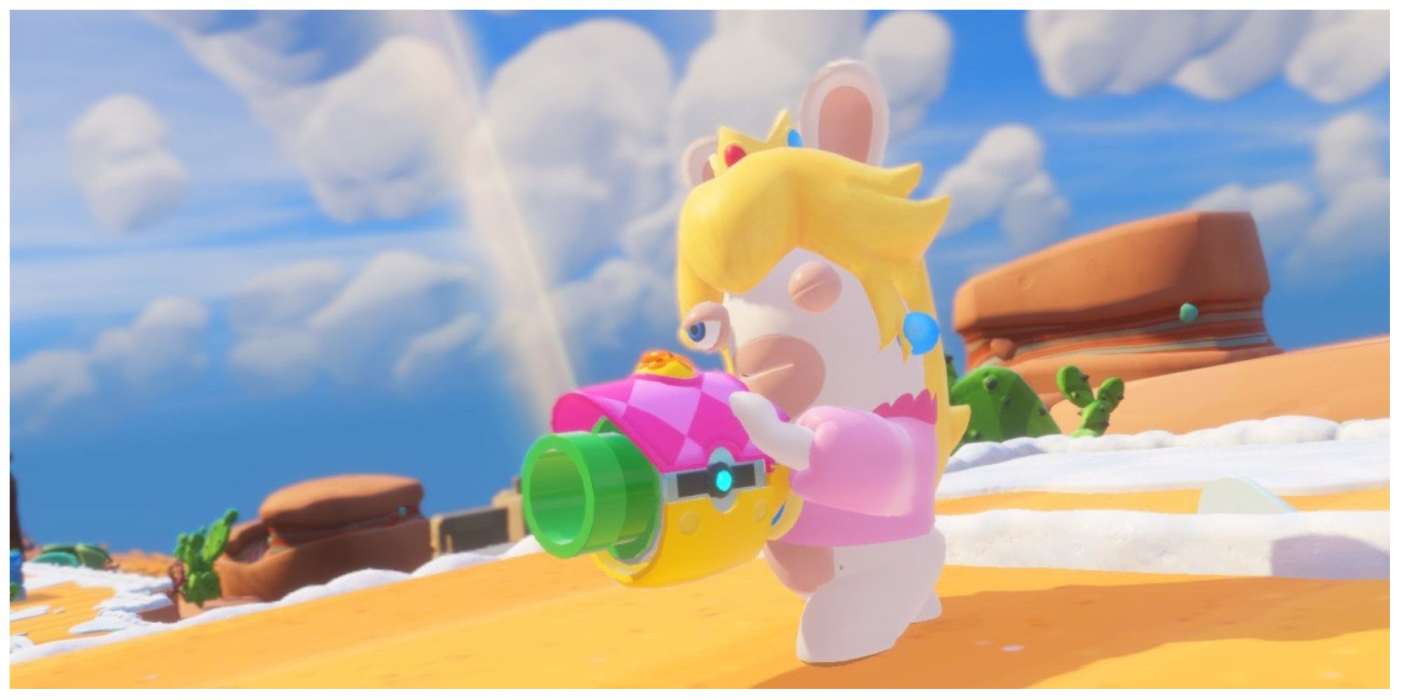 Rabbid Peach in Mario + Rabbids: Kingdom Battle