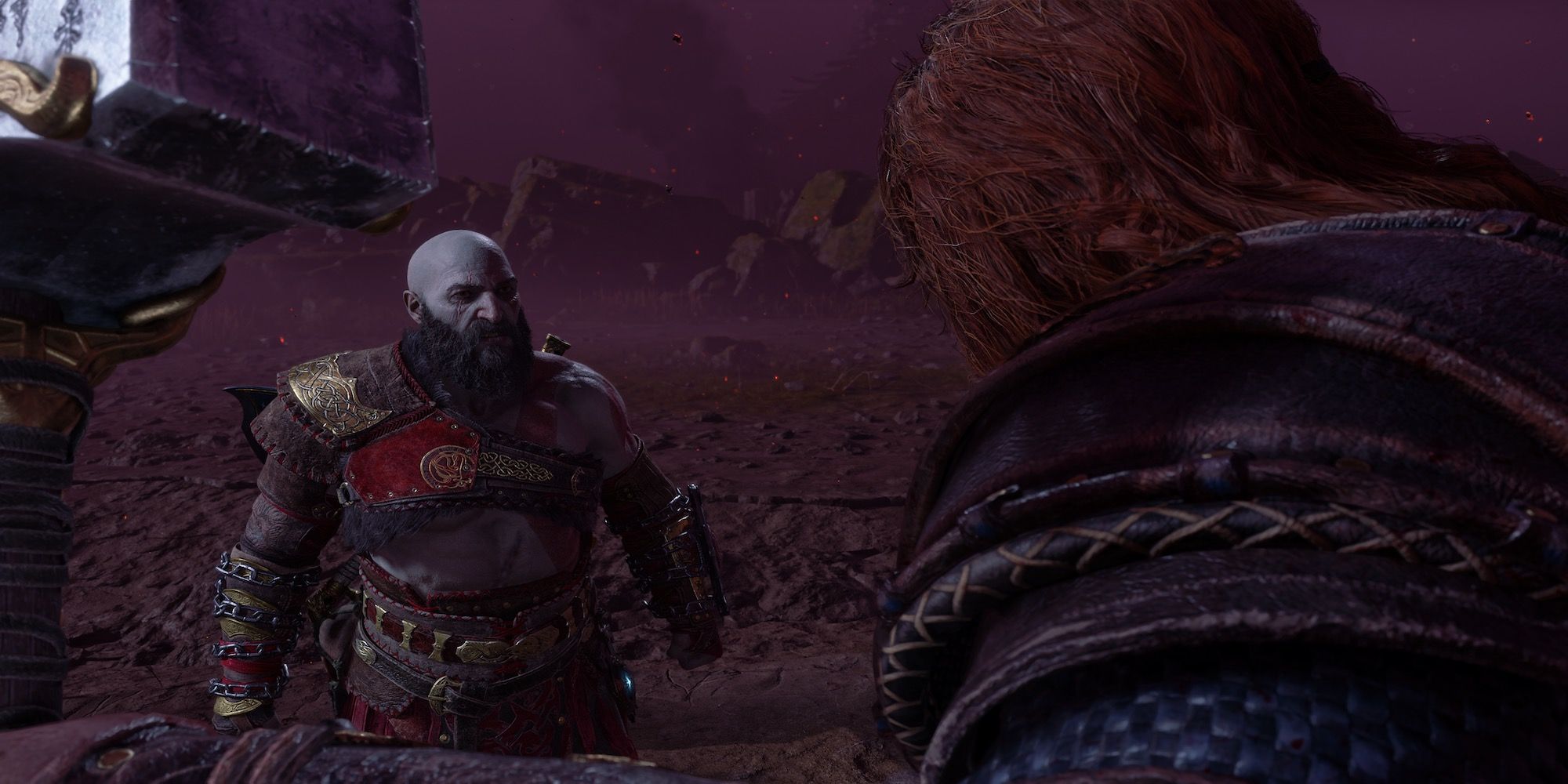 Kratos and Thor in God of War Ragnarok