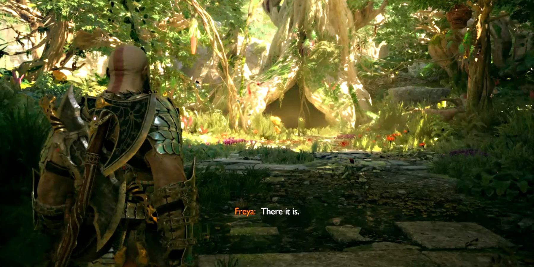 kratos looking at the sword in god of war ragnarok
