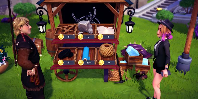 kristoff stall sells sand in disney dreamlight valley
