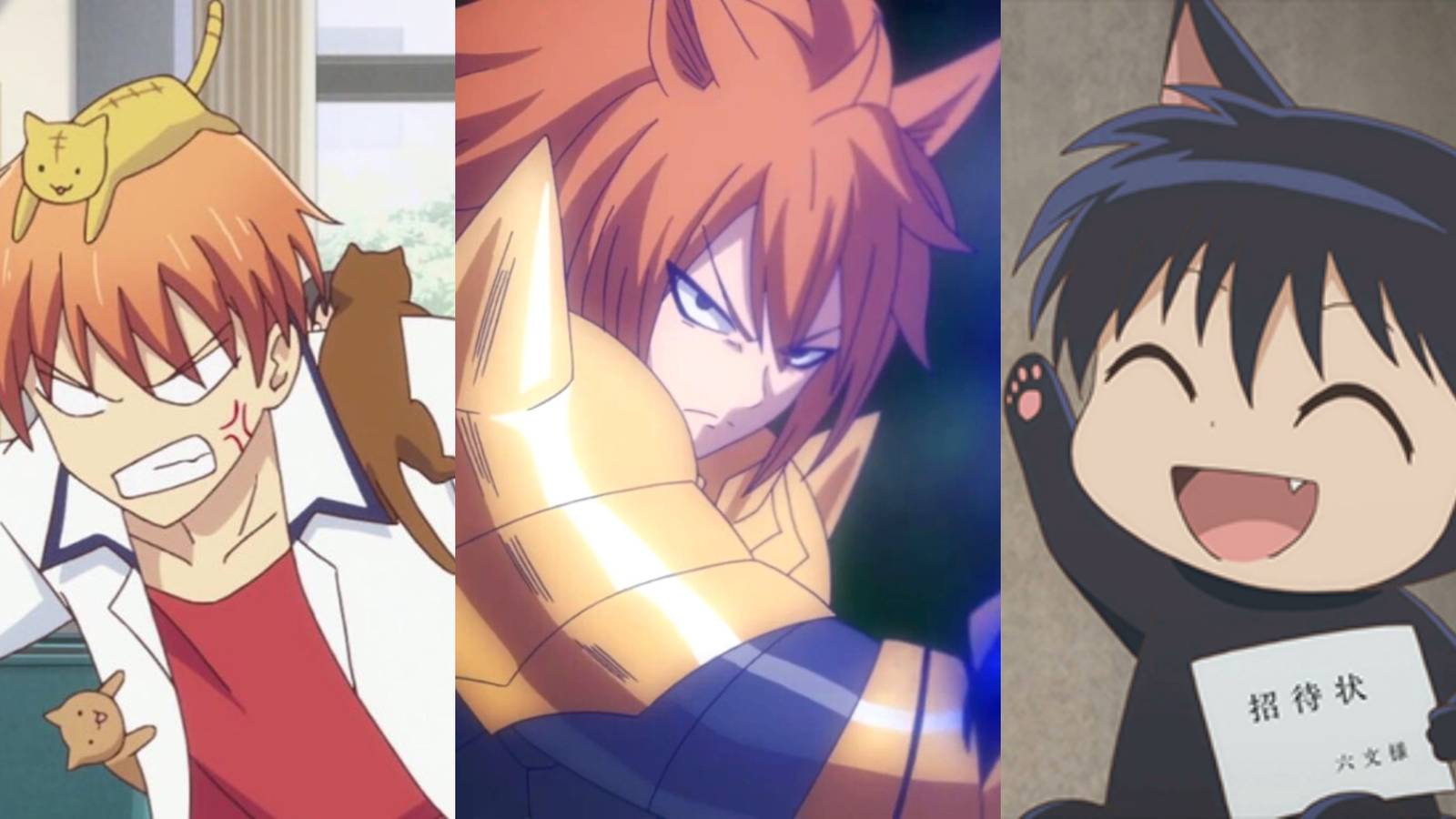 Kyo Sohma in Fruits Basket, Leo in Fairy Tail, Rokumon in RIN-NE