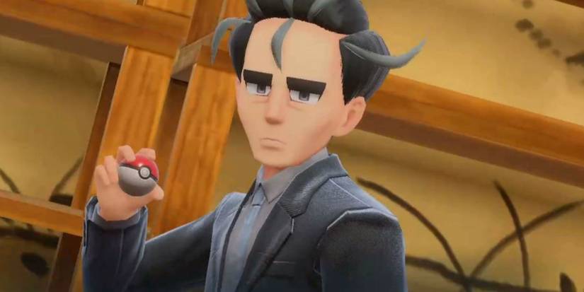 Larry holding a pokeball in Pokemon Scarlet and Violet