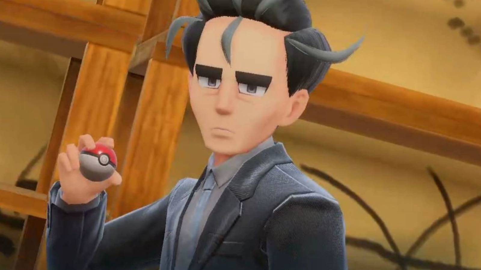 Larry holding a pokeball in Pokemon Scarlet and Violet