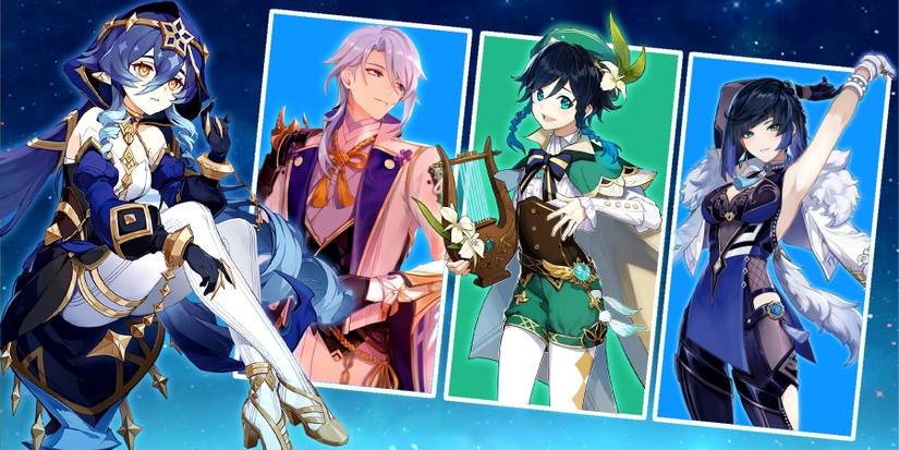 layla-ayato-venti-and yelan in genshin impact