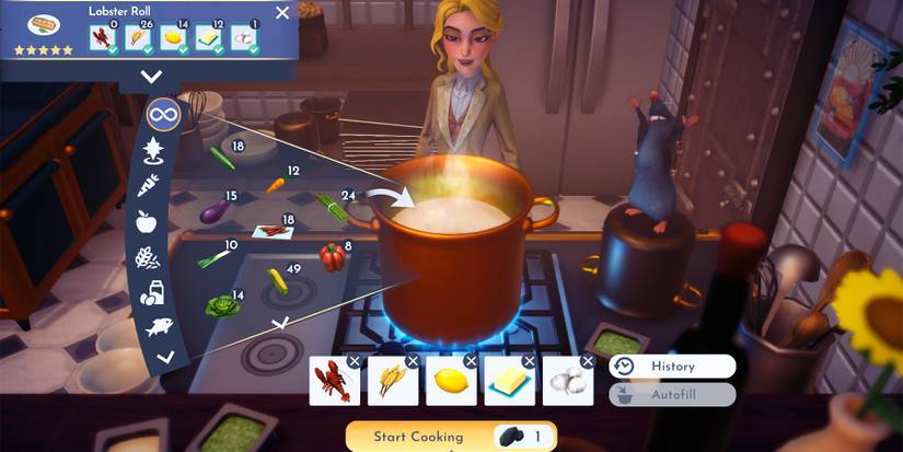 lobster roll ingredients in disney dreamlight valley