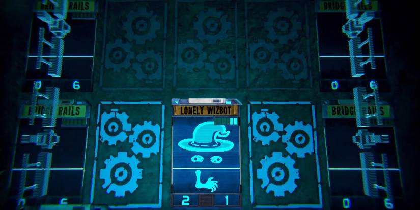 The card Lonely Wizbot from the video game Inscryption.