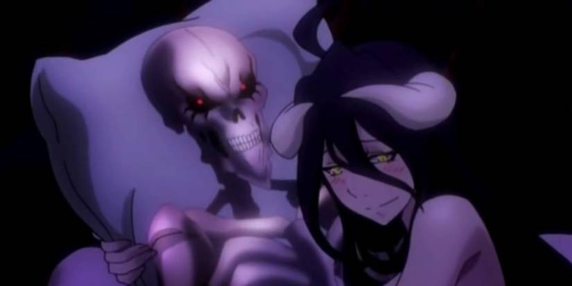 Albedo Sleeping On Ainz Pillow