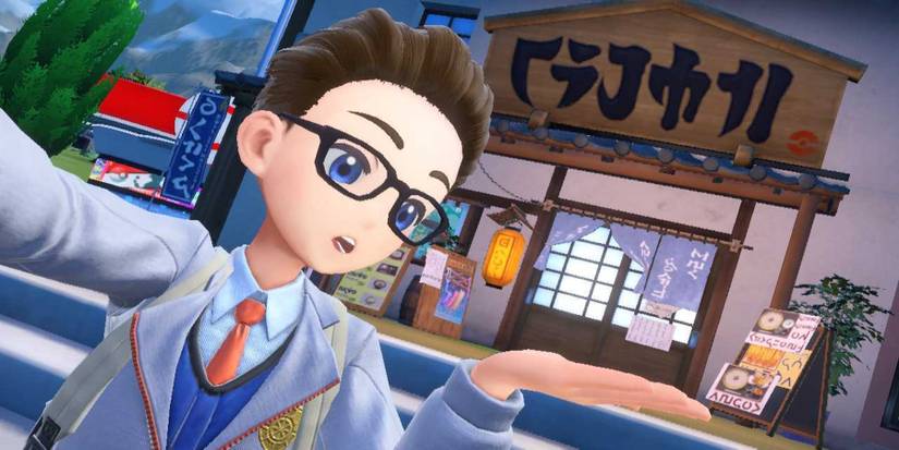 pokemon scarlet and violet medali gym larry character design