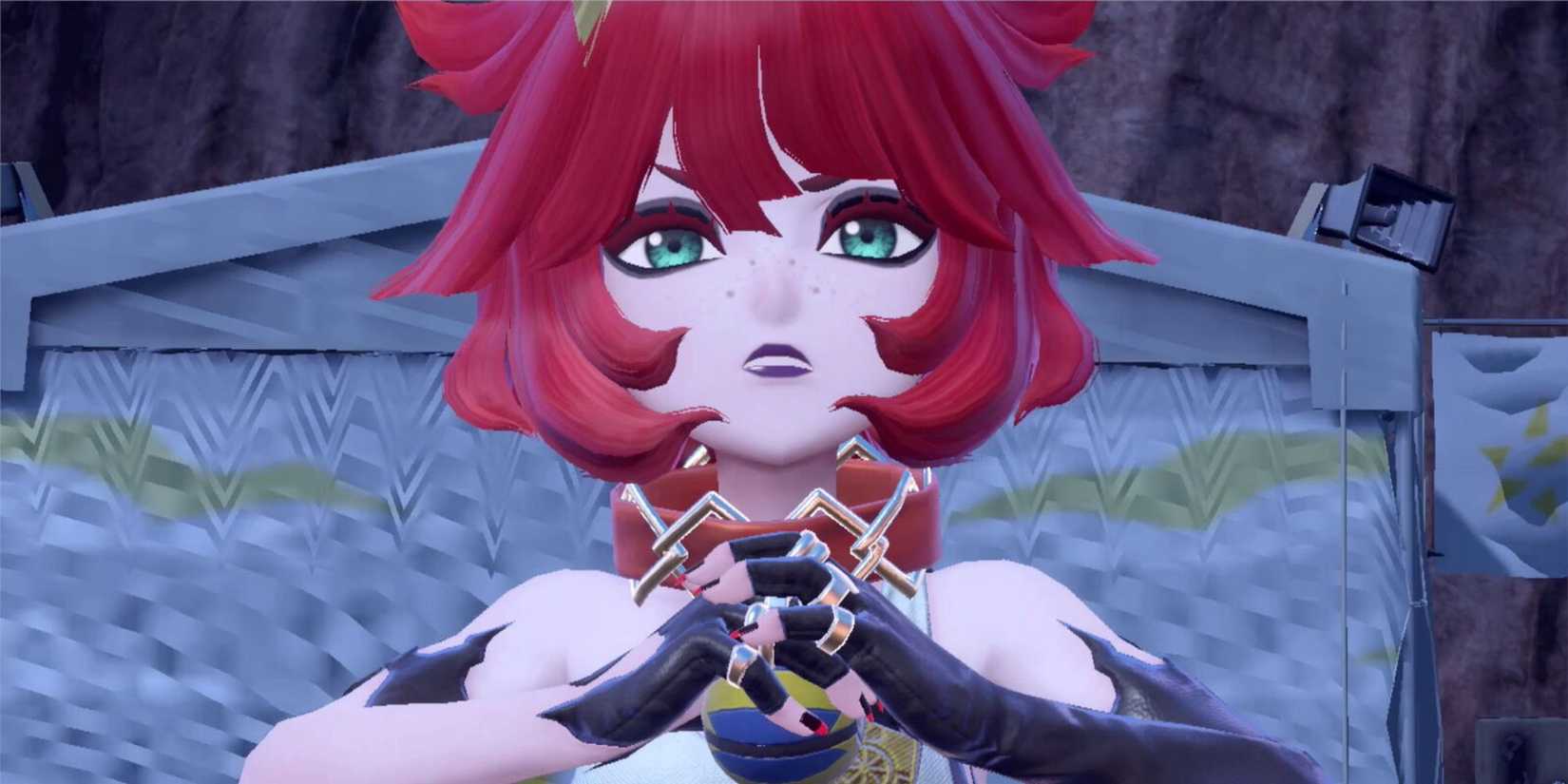 close up of Mela snarling in Pokemon Scarlet and Violet