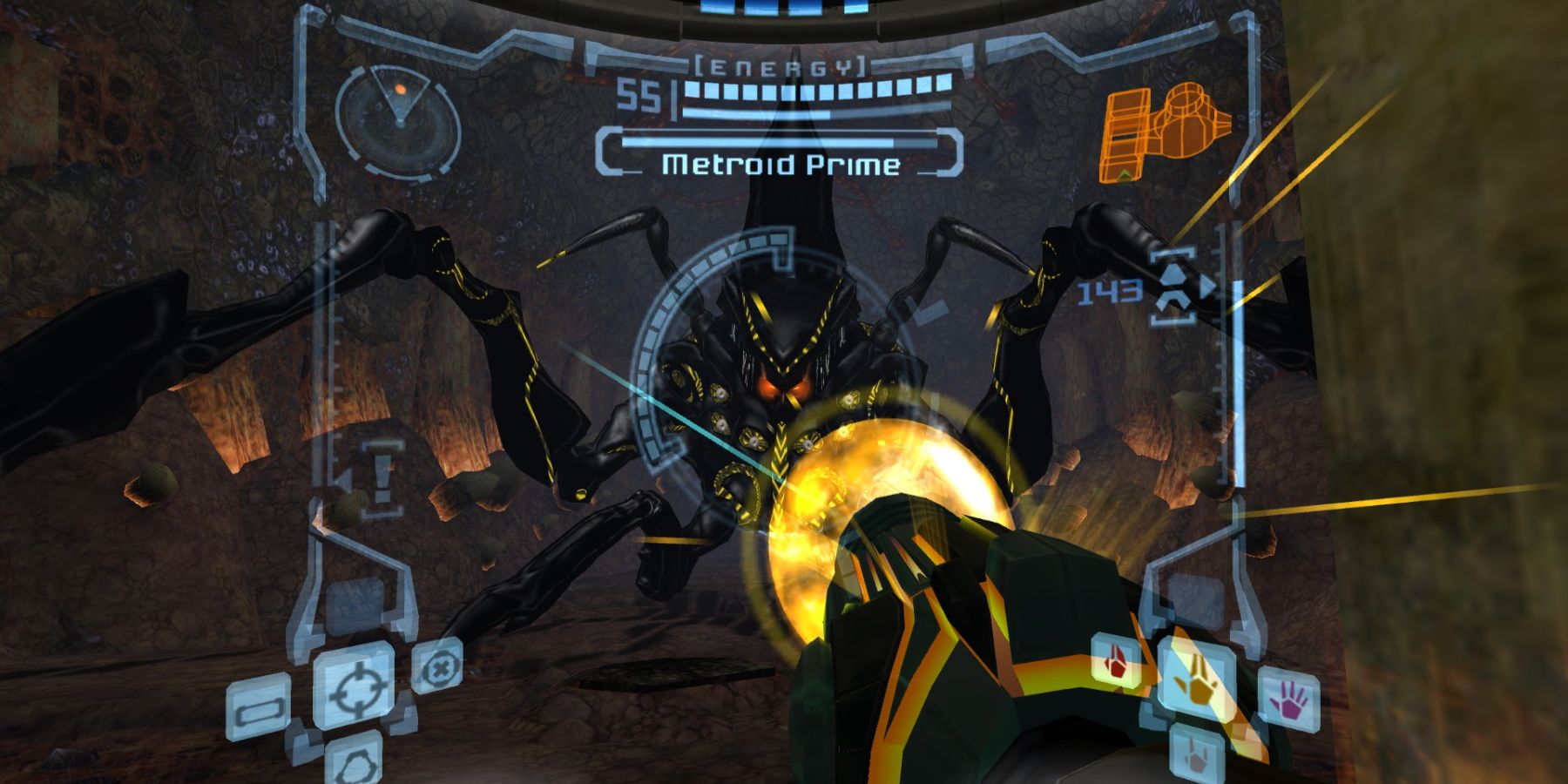 Metroid Prime boss fight
