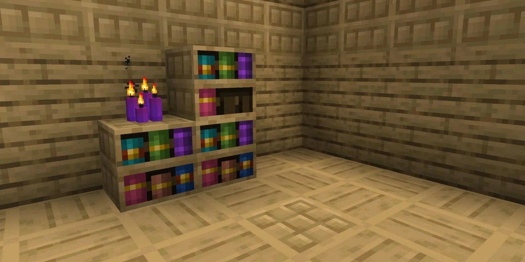 Minecraft player uses new chiseled bookshelves to create impressive pixel  art