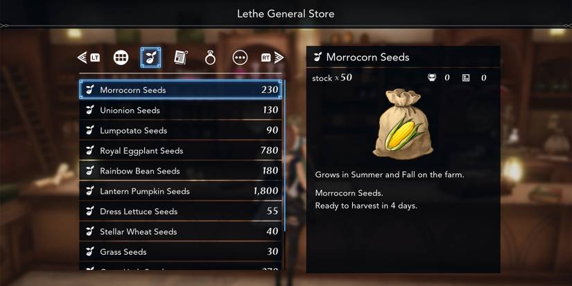 morrocorn seeds in harvestella