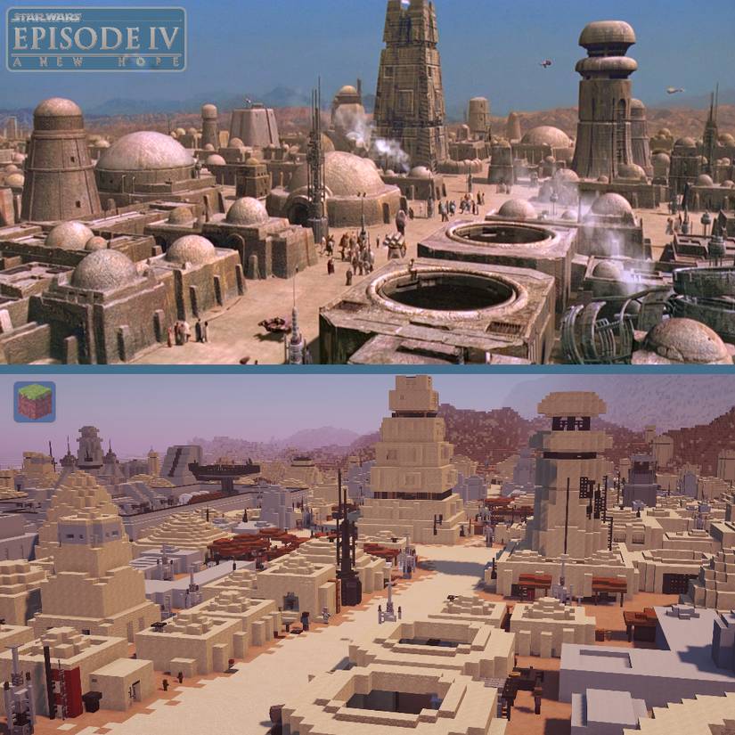 mos eisley tatooine minecraft star wars fan remake build