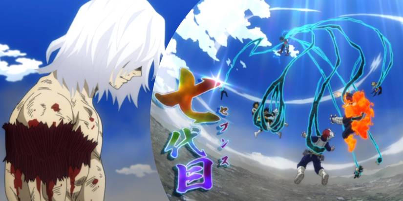 My Hero Academia Season 6 episode 9 Shigaraki vs Deku using Float Quirk from Nana Shimura 