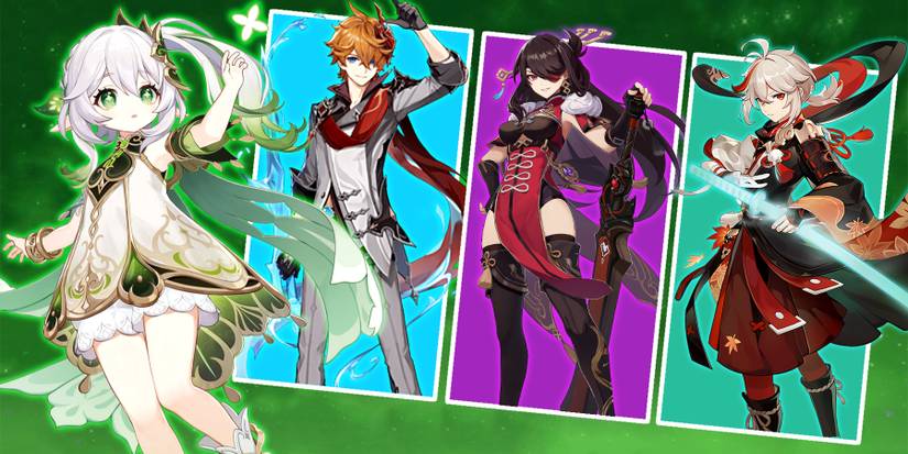 nahida-childe-beidou-kazuha in genshin impact