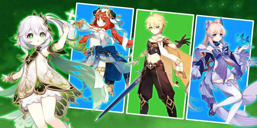 nahida-nilou-dendro mc-kokomi in genshin impact