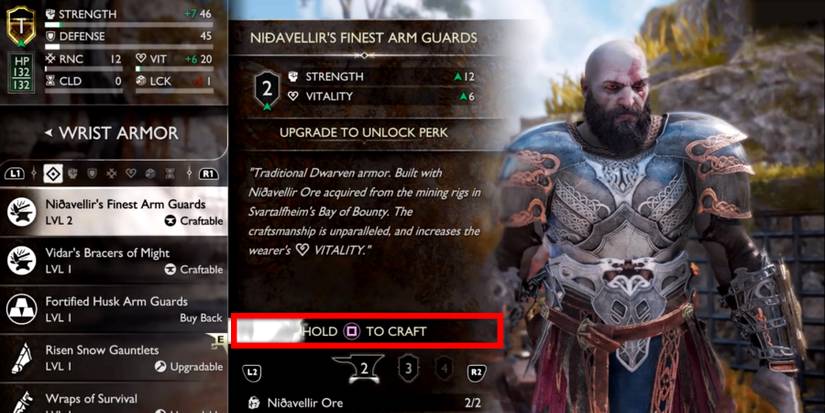nidavellir armor set in god of war ragnarok