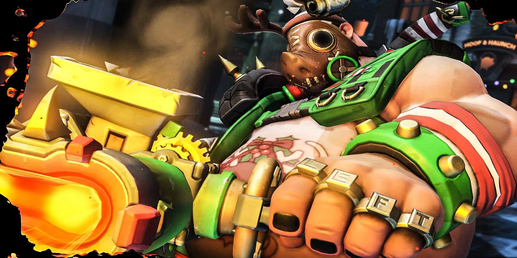 An Overwatch 2 player skin concept sees Roadhog channel his inner Viking.