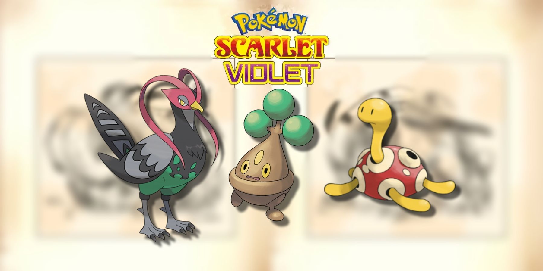 pokemon scarlet violet paradox version unfezant bonsly shuckle art illustration