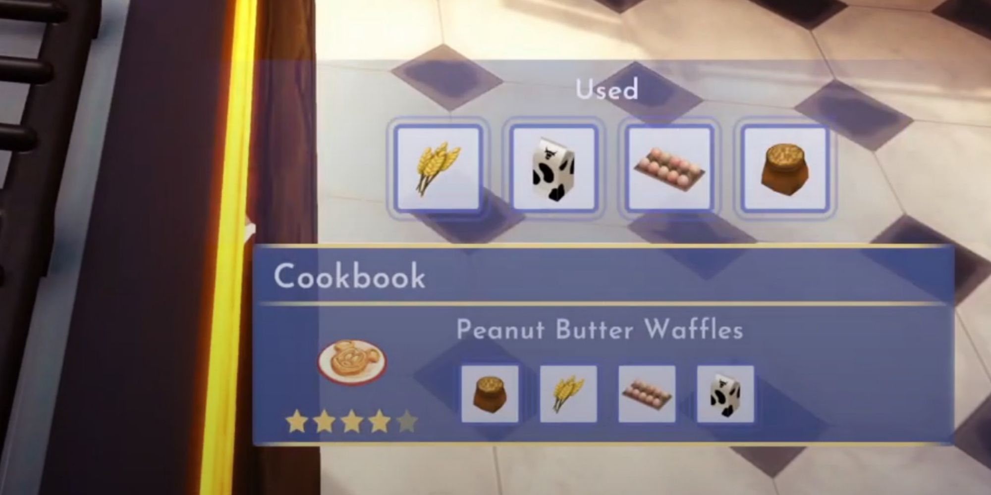 peanut butter waffle cookbook recipe