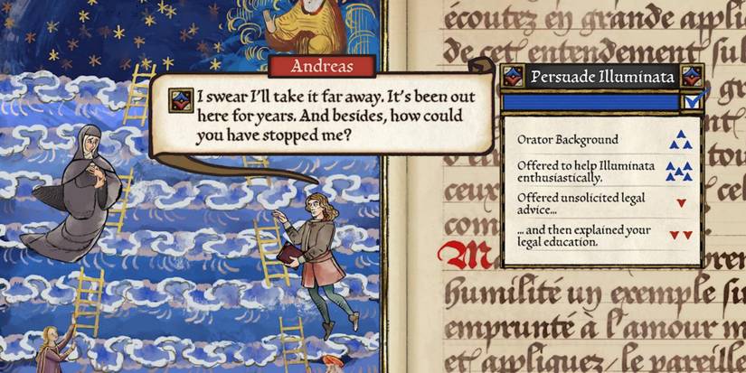 persuading illuminata to give book