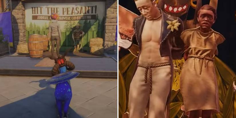 Pilgor looks at the Hit the Peasant game in Goat Simulator 3