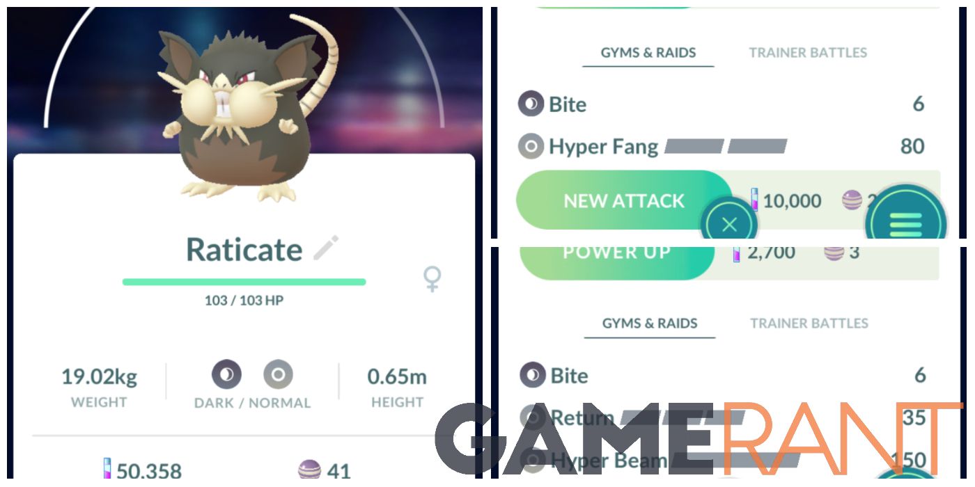 pokemon go alolan raticate moveset