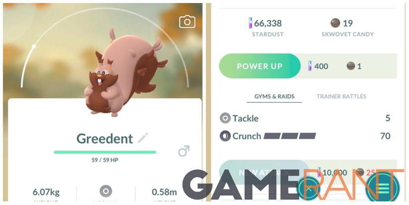 pokemon go greedent moveset
