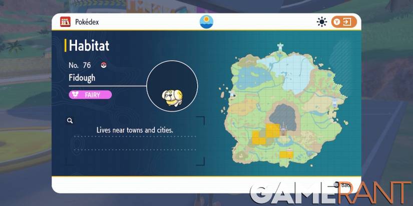 pokemon scarlet and violet fidough habitat