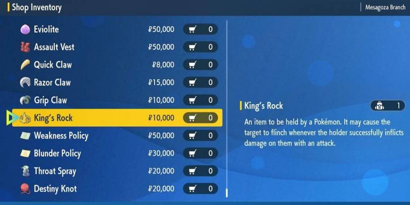 Pokemon Scarlet & Violet King's Rock