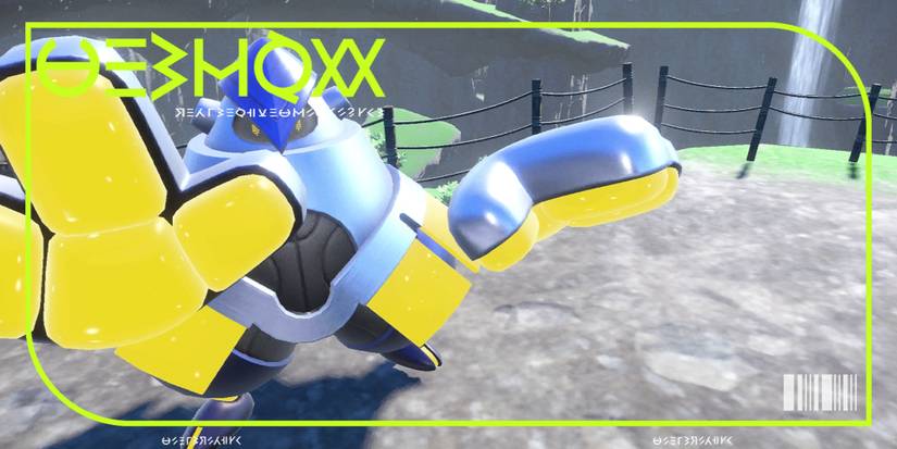 The pokedex cover for Iron Hands In Pokemon Scarlet and Violet