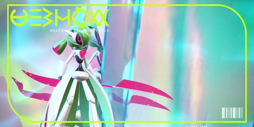 The pokedex cover for Iron Valiant in Pokemon Scarlet and Violet