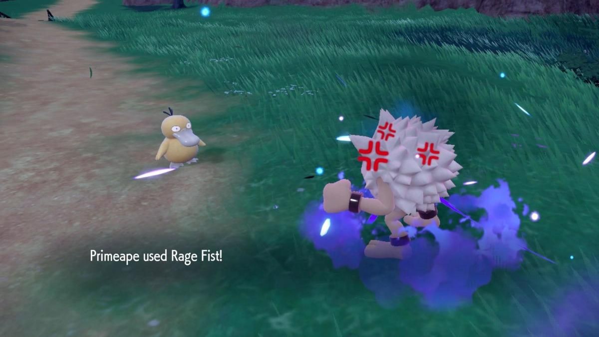 pokemon scarlet and violet use rage fist 20 times to evolve into annihilape